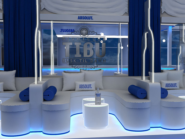Columnas publicitarias para Absolut Black
